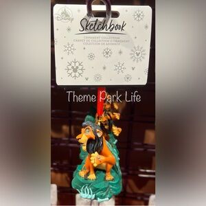Disney Parks Lion King Scar Sketchbook Christmas Ornament NEW
